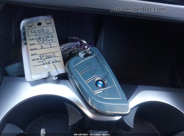 5UXCW2C06N9L19603 2022 BMW X7 Blue წინა პანელის ხედი