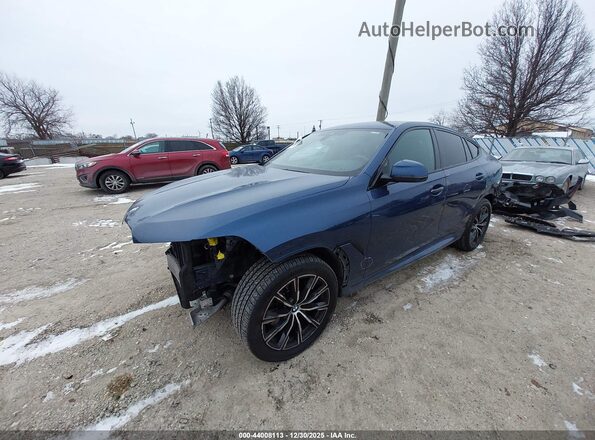5UXCY6C03M9F06820 2021 BMW X6 Blue Przód lewy