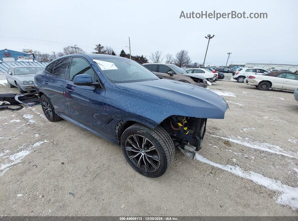 5UXCY6C03M9F06820 2021 BMW X6 Blue Przód prawy