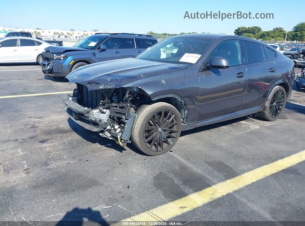 5UXCY6C05N9M69655 2022 BMW X6 Gray Передня ліва чверть