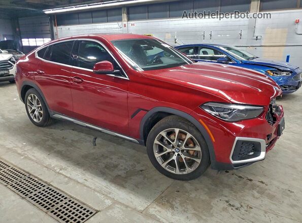 5UXCY6C05P9N73310 2023 BMW X6 Красный Передняя правая четверть