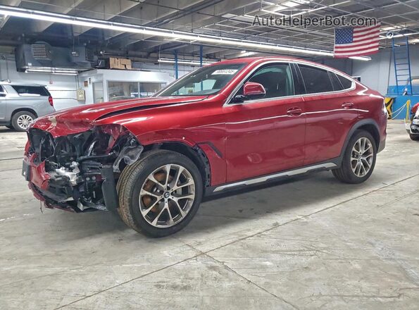 5UXCY6C05P9N73310 2023 BMW X6 Красный Передняя левая четверть