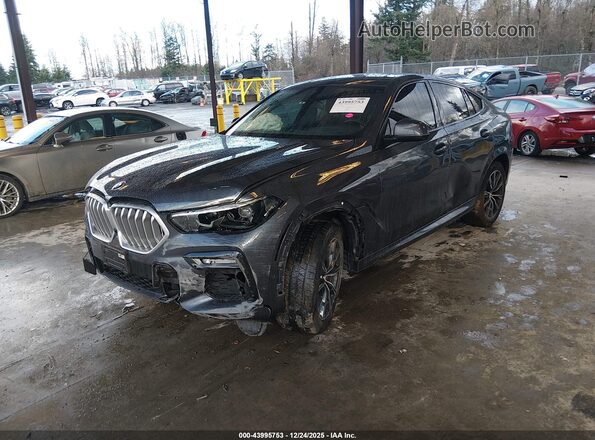 5UXCY6C0XM9F61913 2021 BMW X6 Серый Передняя левая четверть