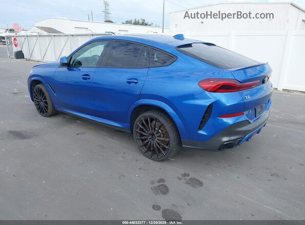 5UXCY8C05L9C66552 2020 BMW X6 Blue Tył lewy