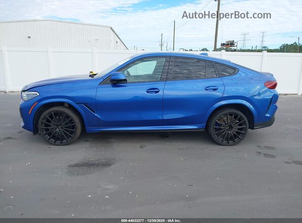 5UXCY8C05L9C66552 2020 BMW X6 Blue Widok wnętrza 360 stopni
