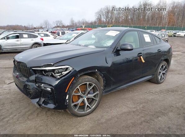 5UXCY8C06M9H32393 2021 BMW X6 Черный Передняя левая четверть