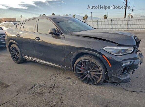 5UXCY8C08M9F09384 2021 BMW X6 Black Передня права чверть