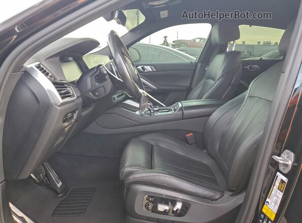 5UXCY8C08M9F09384 2021 BMW X6 Black Вид салону спереду