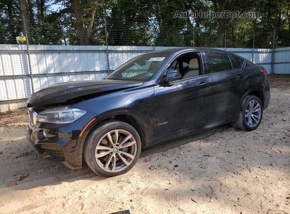 5UXKU6C57H0S99536 2017 BMW X6 Blue წინა მარცხენა ხედი სამი მეოთხედიდან