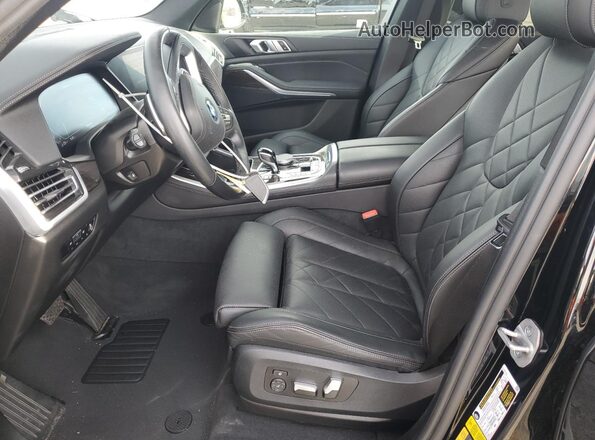 5UXTA6C01P9P57261 2023 BMW X5 Black Front interior view
