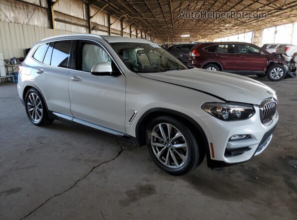 5UXTR7C54KLR46038 2019 BMW X3 Белый Передняя правая четверть