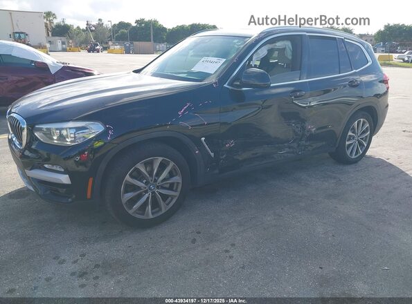 5UXTR7C59KLE88290 2019 BMW X3 Черный Передняя левая четверть