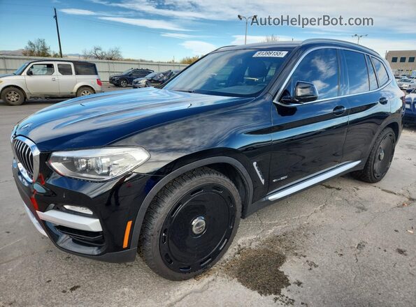 5UXTR9C50JLC80079 2018 BMW X3 Черный Передняя левая четверть