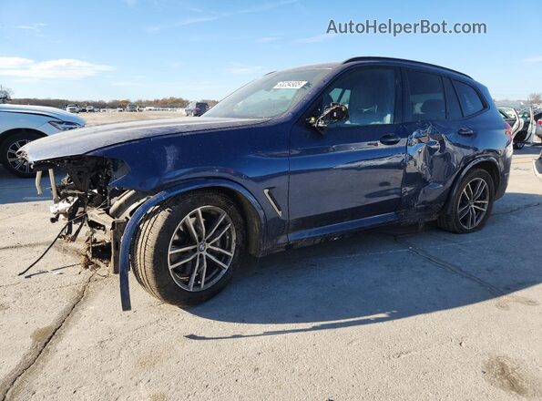 5UXTS3C53J0Y94575 2018 BMW X3 Синий Передняя левая четверть
