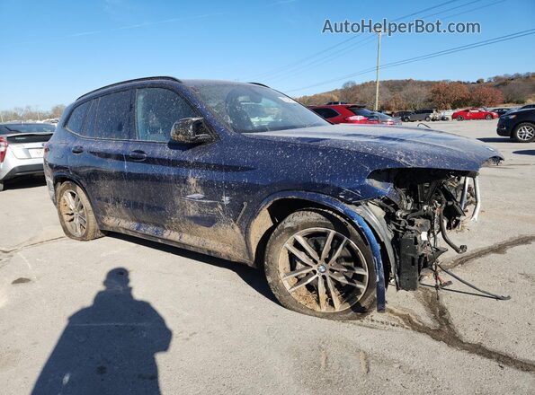 5UXTS3C53J0Y94575 2018 BMW X3 Синий Передняя правая четверть