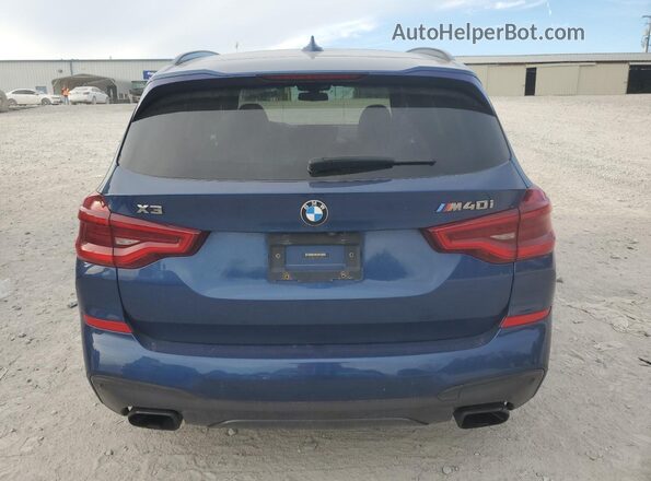 5UXTS3C56J0Y94389 2018 BMW X3 Синий Вид сзади