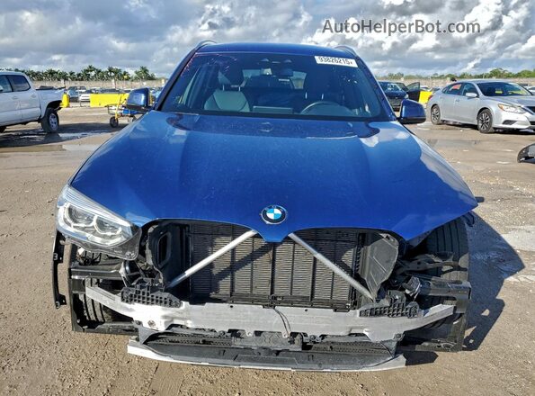 5UXTY3C00M9E60720 2021 BMW X3 Синий Вид спереди