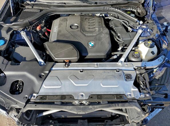 5UXTY3C00M9E60720 2021 BMW X3 Синий Вид подкапотного пространства
