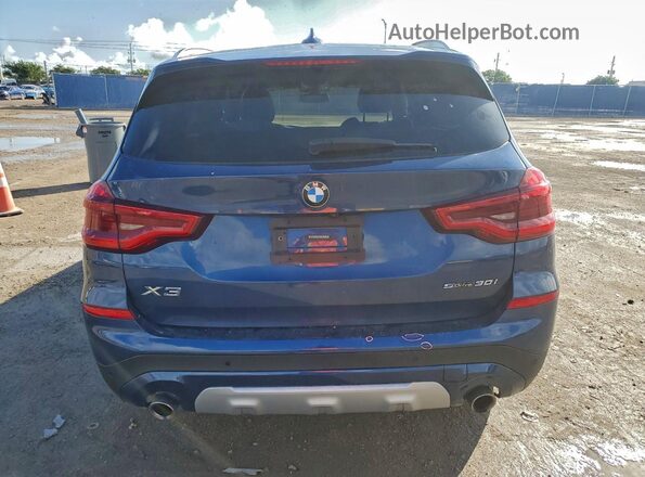 5UXTY3C00M9E60720 2021 BMW X3 Синий Вид сзади