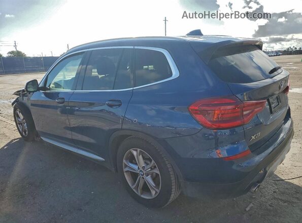 5UXTY3C00M9E60720 2021 BMW X3 Синий Задняя левая четверть