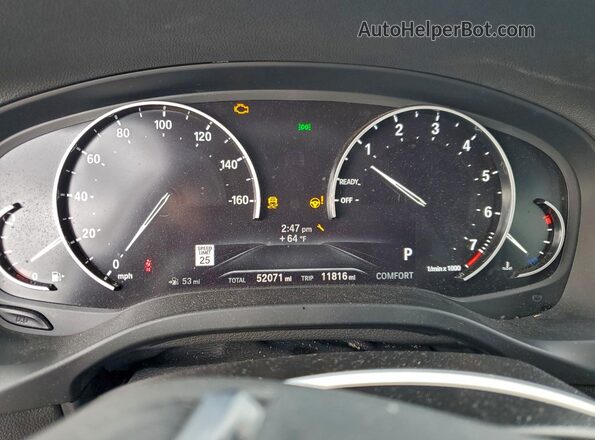 5UXTY3C09L9C69473 2020 BMW X3 Black Widok zestawu wskaźników