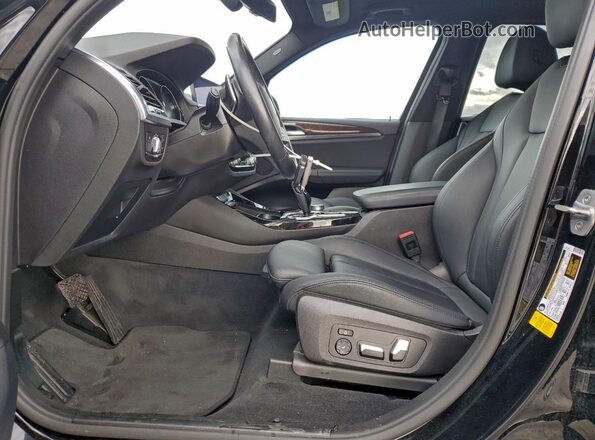 5UXTY3C09L9C69473 2020 BMW X3 Black Widok wnętrza z przodu