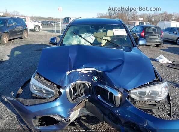 5UXTY5C03M9E70637 2021 BMW X3 Blue Widok zestawu wskaźników