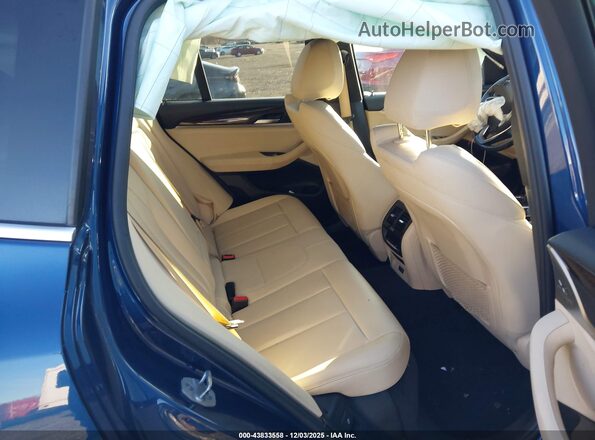 5UXTY5C03M9E70637 2021 BMW X3 Blue Widok naklejki z numerem VIN
