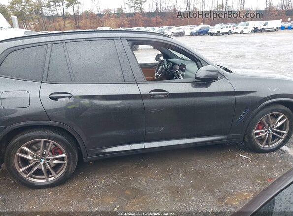 5UXTY9C00M9F48296 2021 BMW X3 Gray Widok wnętrza z tyłu