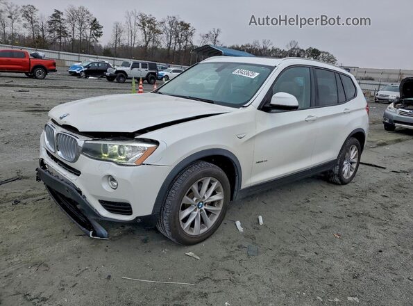 5UXWX9C55G0D66355 2016 BMW X3 Белый Передняя левая четверть