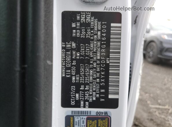 5XYK7CDF3RG164001 2024 KIA SPORTAGE White Widok wnętrza 360 stopni