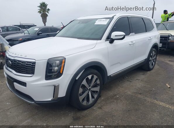 5XYP34HC0MG194752 2021 KIA TELLURIDE White წინა მარცხენა ხედი სამი მეოთხედიდან
