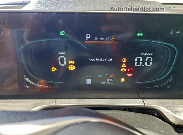5XYP3DGC6PG346975 2023 KIA TELLURIDE Charcoal Widok zestawu wskaźników