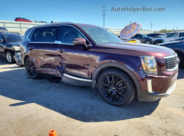 5XYP54HC4NG276334 2022 KIA TELLURIDE Burgundy Передня права чверть