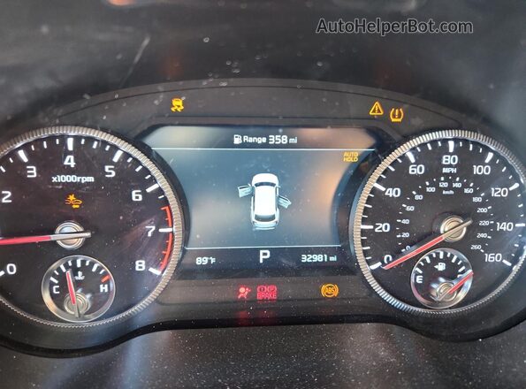 5XYP54HC4NG276334 2022 KIA TELLURIDE Burgundy Вид щитка приладів
