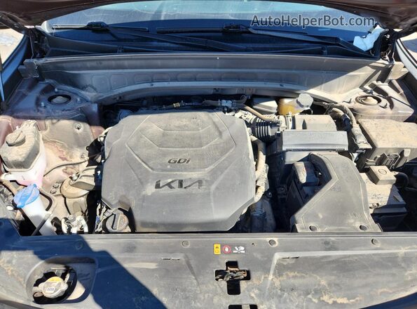 5XYP54HC4NG276334 2022 KIA TELLURIDE Burgundy Вид підкапотного простору