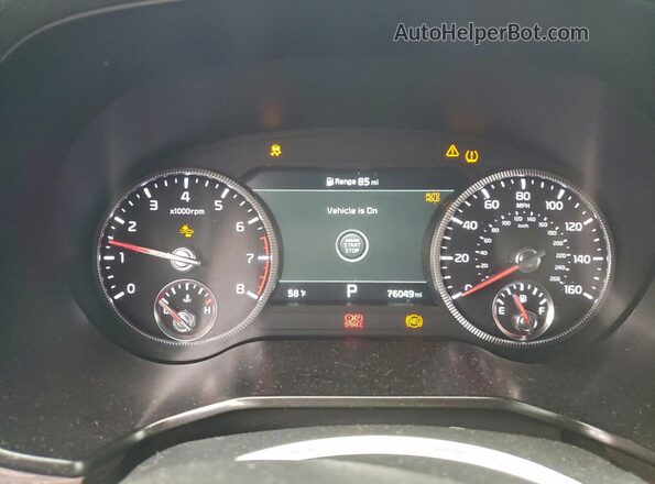 5XYP5DHC1MG164055 2021 KIA TELLURIDE Gray Widok zestawu wskaźników