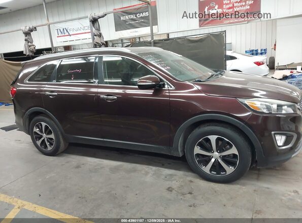 5XYPH4A55GG001531 2016 KIA SORENTO Red Vista interior trasera