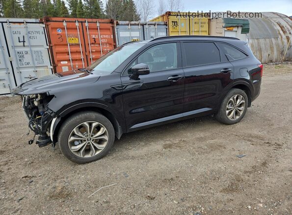 5XYRHDLF3MG063732 2021 KIA SORENTO Черный Передняя левая четверть