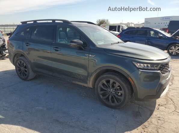 5XYRHDLFXNG153039 2022 KIA SORENTO Зеленый Передняя правая четверть