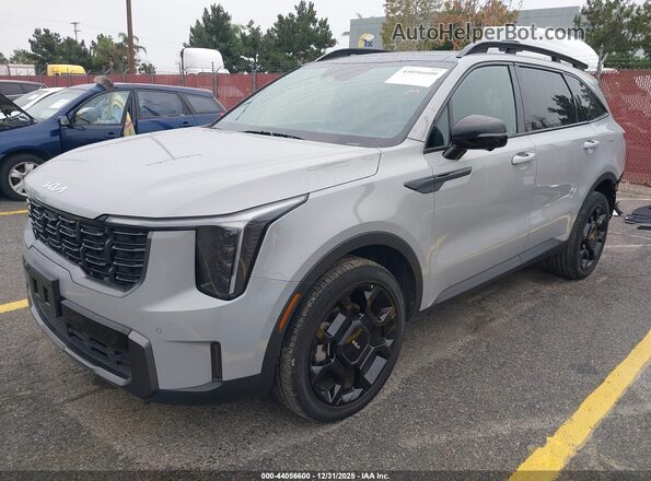 5XYRKDJF5RG255133 2024 KIA SORENTO Gray წინა მარცხენა ხედი სამი მეოთხედიდან