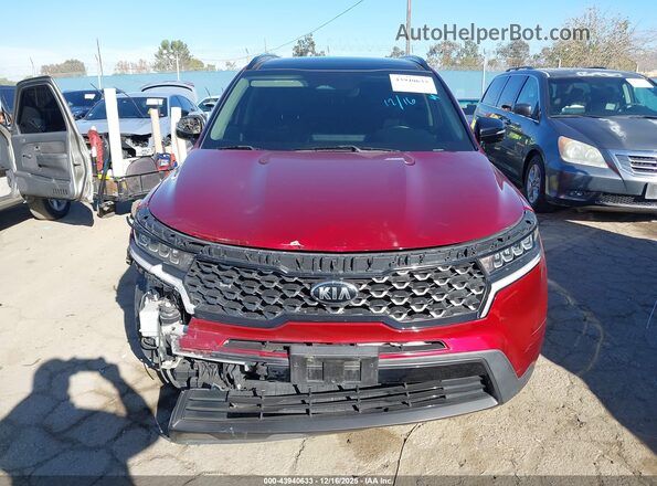 5XYRLDLC6MG004758 2021 KIA SORENTO Maroon Widok zestawu wskaźników