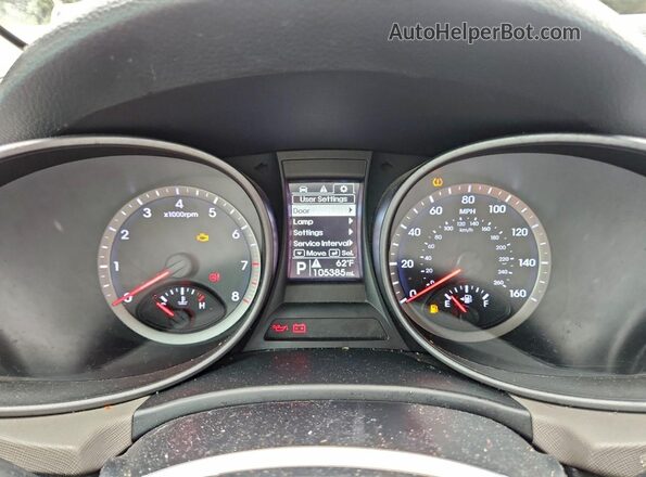 5XYZT3LB2GG354216 2016 HYUNDAI SANTA Черный Вид щитка приборов