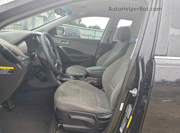 5XYZT3LB2GG354216 2016 HYUNDAI SANTA Черный Вид салона спереди