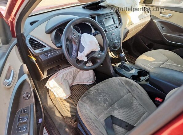 5XYZT3LB2HG456746 2017 HYUNDAI SANTA Red Widok deski rozdzielczej