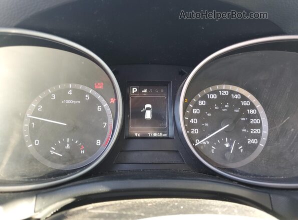 5XYZUDLB2HG477440 2017 HYUNDAI SANTA Серый Вид щитка приборов