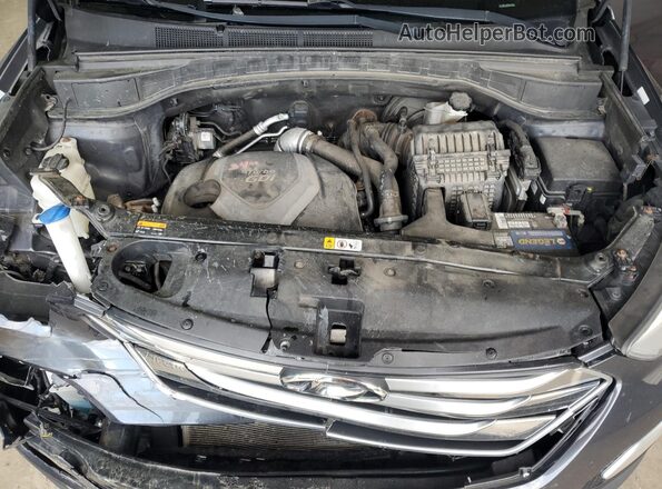 5XYZWDLA4GG314997 2016 HYUNDAI SANTA Blue Engine compartment view