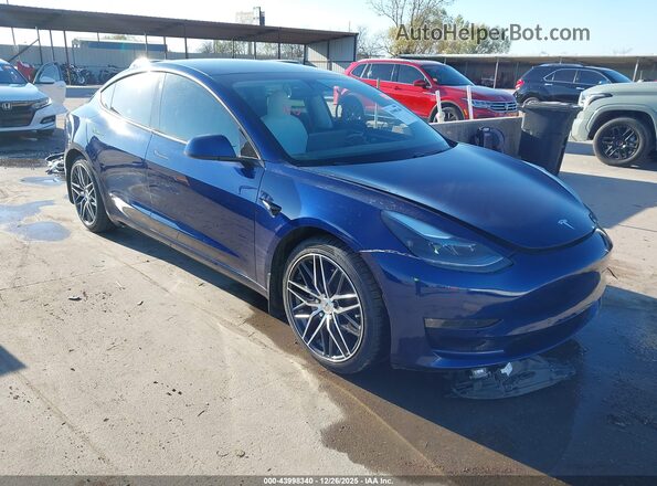 5YJ3E1EB0MF975426 2021 TESLA MODEL 3 Синий Передняя правая четверть