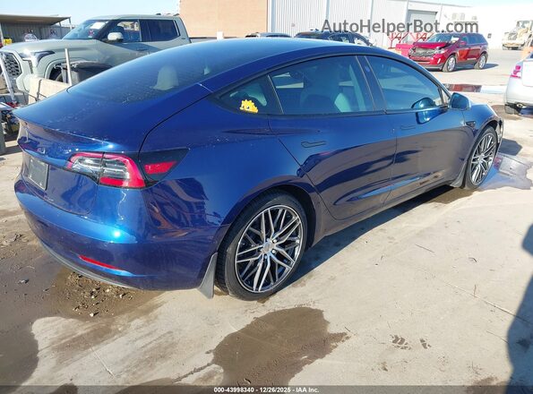 5YJ3E1EB0MF975426 2021 TESLA MODEL 3 Синий Задняя правая четверть