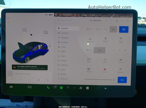 5YJ3E1EB0MF975426 2021 TESLA MODEL 3 Синий 